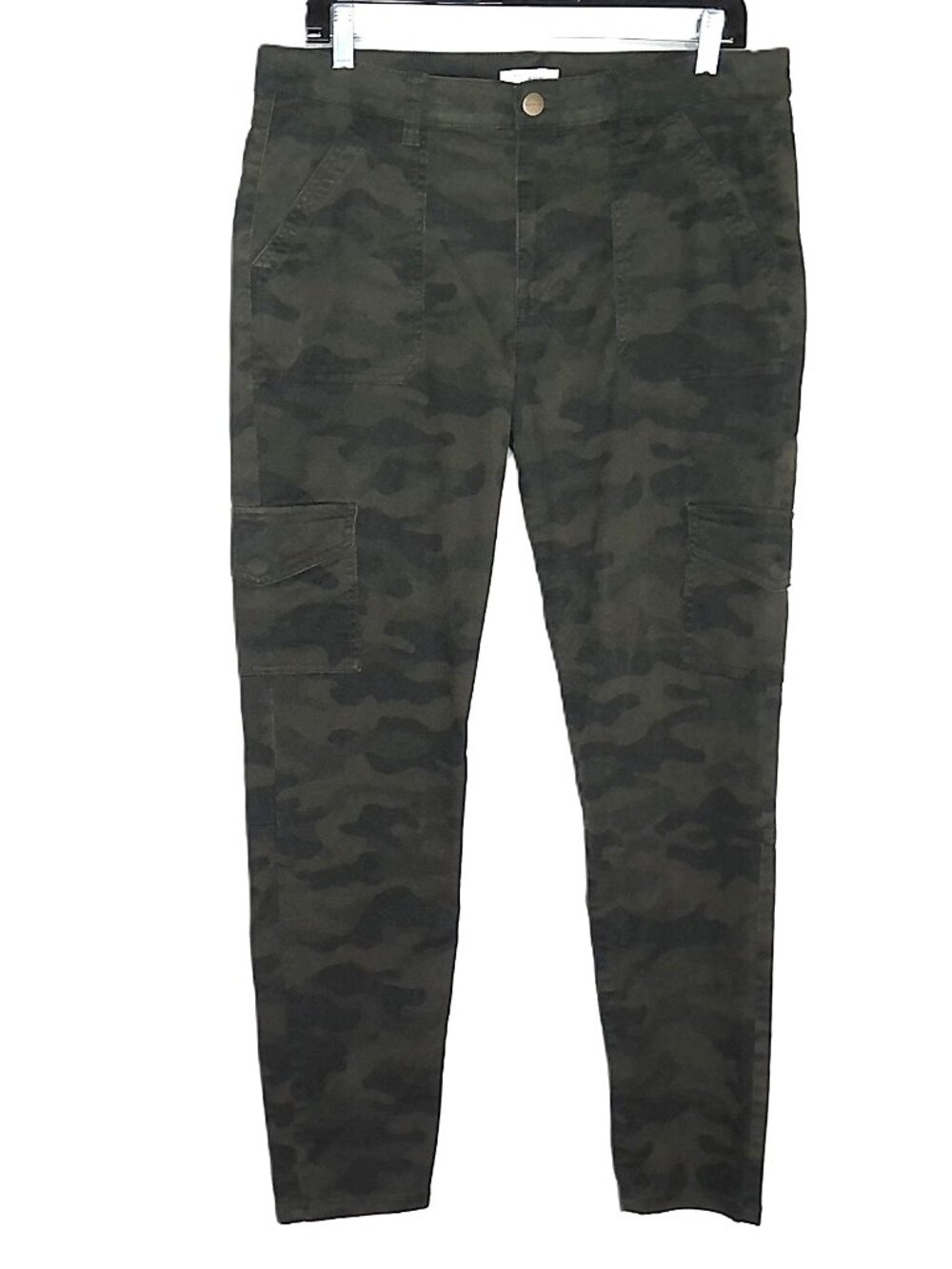 Daily Ritual Camouflage Denim Pants Jeans Cargo Pockets Stretch Slim Tapered 14